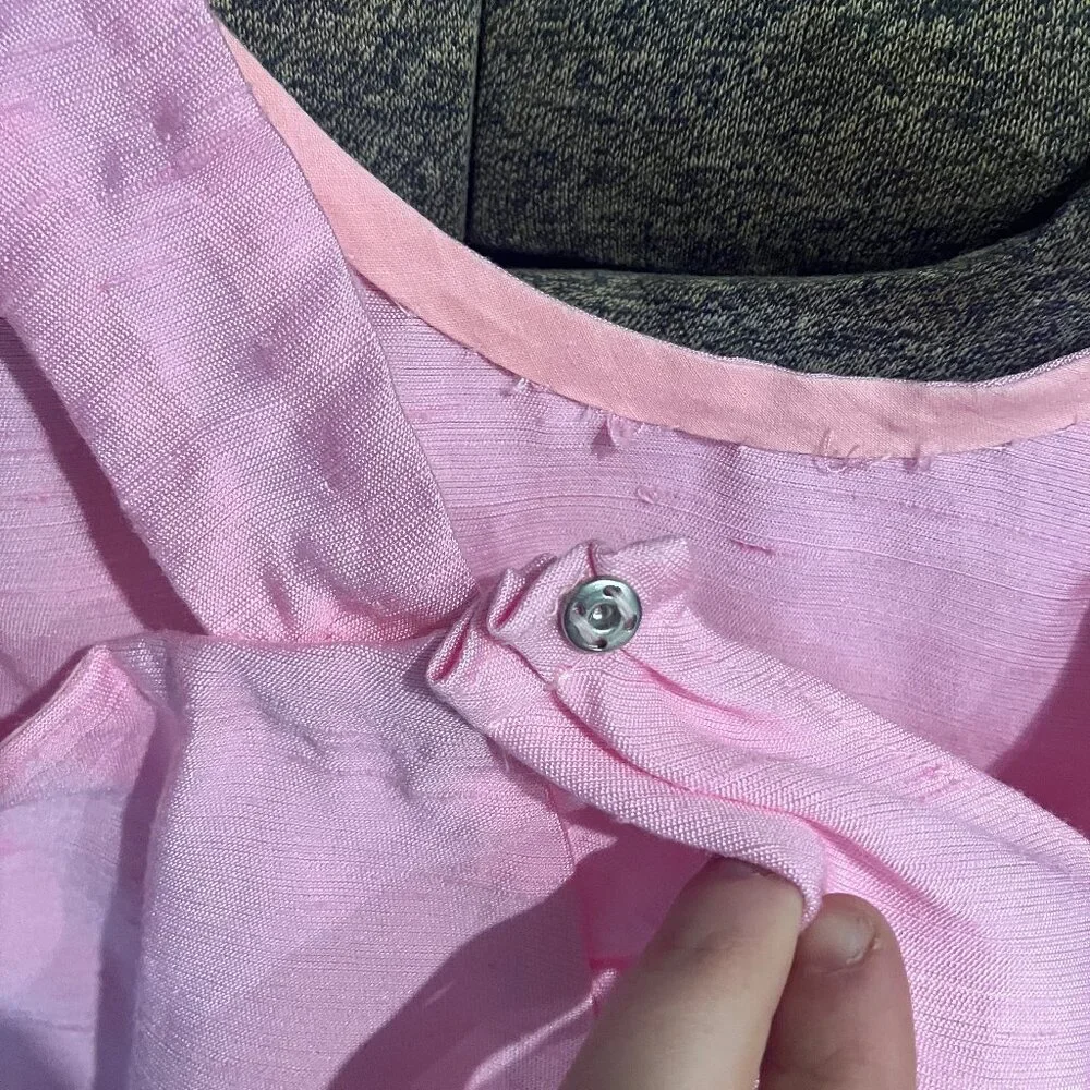 Vintage Pink Handmade Prairie Dress with Matching Apron